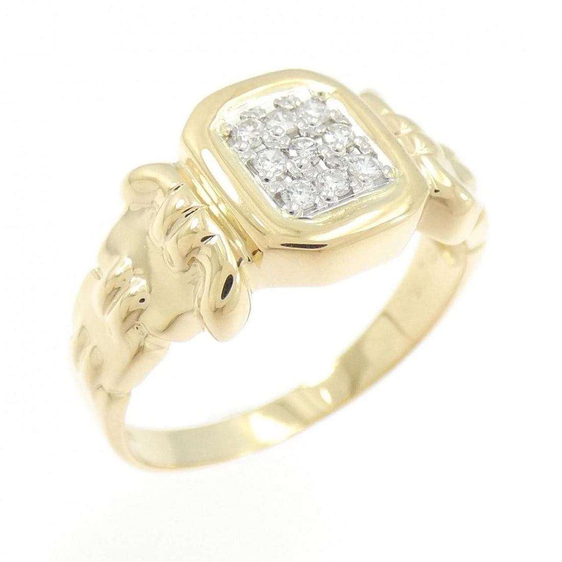 K18YG/PT900 DIAMOND RING: K18YG/PT900 Diamond Ring Brand: Unbranded Type/Style: Diamond Ring Material: K18YG/PT900, Main Stone Natural Color: YG,Silver Size: US 6 1/2 Accessories: None Accessories Notice: When purchasing