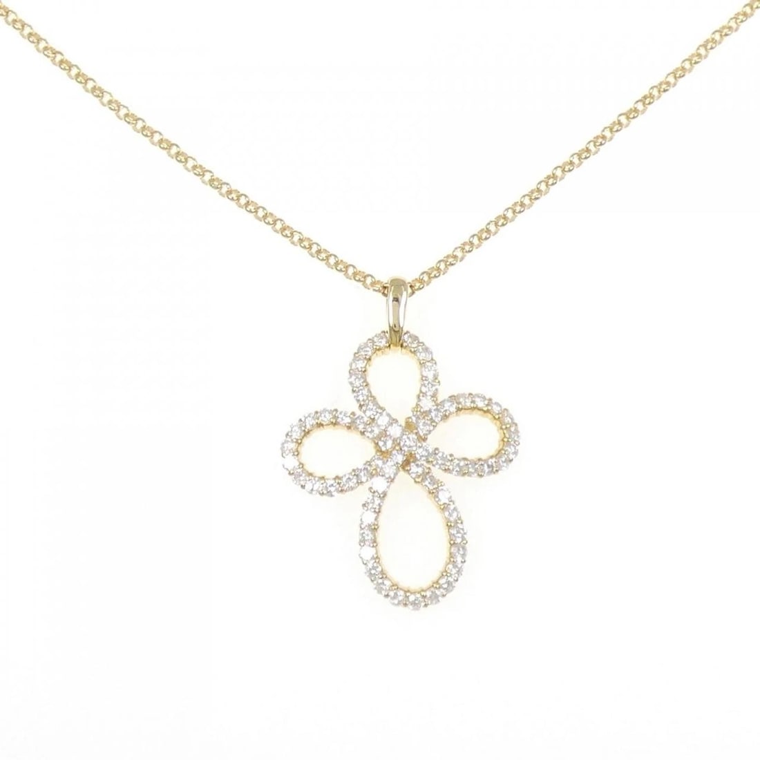 K18YG DIAMOND NECKLACE: K18YG Diamond Necklace Brand: Unbranded Type/Style: Diamond Necklace Material: K18YG, Color: Yellow Gold Size: 40cmActual Size Pendant length approx. x width approx.: 30.0mmx21.4mm Chain maximum
