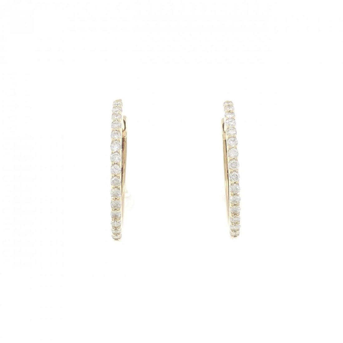 K18YG DIAMOND PIERCE: K18YG Diamond Pierce Brand: Unbranded Type/Style: Diamond Pierce/Earring Material: K18YG, Main Stone Natural Color: Yellow gold Size: Actual Size Approx. length x width: 17.6mm x 1.3mm Accessories: