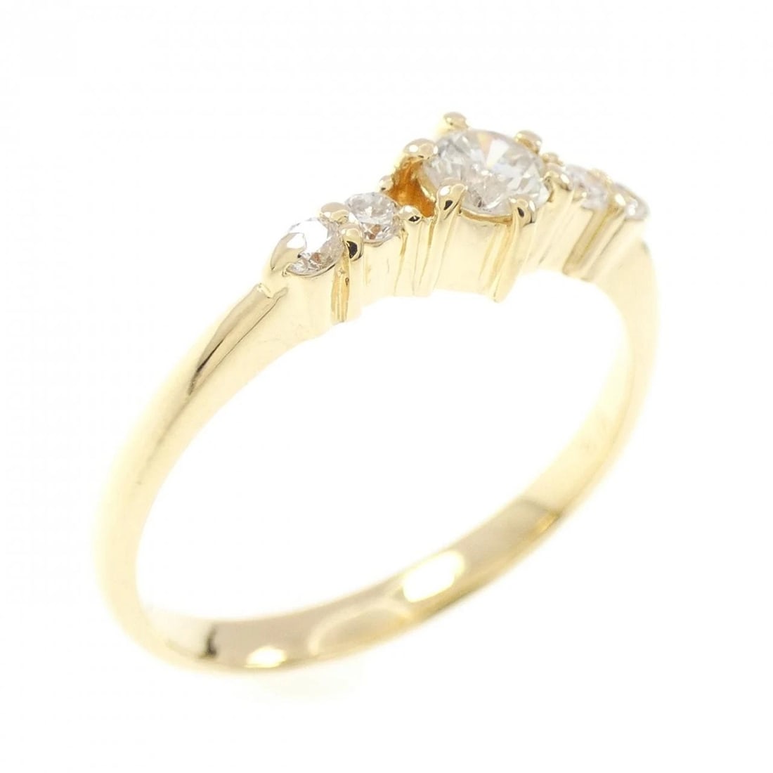 K18YG DIAMOND RING: K18YG Diamond Ring Brand: Unbranded Type/Style: Diamond Ring Material: 18K Yellow Gold, Main Stone natural Color: Yellow Gold Size: US 6 1/4 Accessories: None Accessories Notice: When purchasing