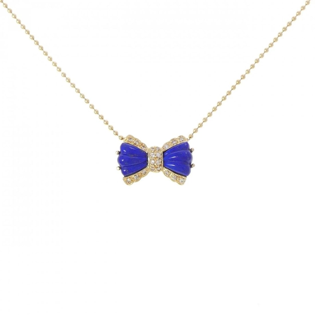 K18YG RIBBON LAPIS LAZULI NECKLACE (1 of 4)
