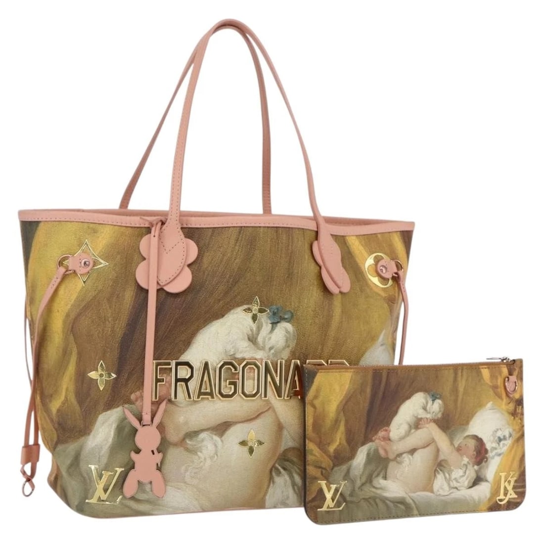 LOUIS VUITTON MASTERS COLLECTION FRAGONARD NEVERFULL MM: LOUIS VUITTON Masters Collection FRAGONARD Neverfull MM Brand: LOUIS VUITTON Type/Style: Tote Bag Material: PVC Leather Color: Pink Size: Size(Inch) W12.6 x H11.8 x D6.7inch(Approx) Handle Drop:8.7inc