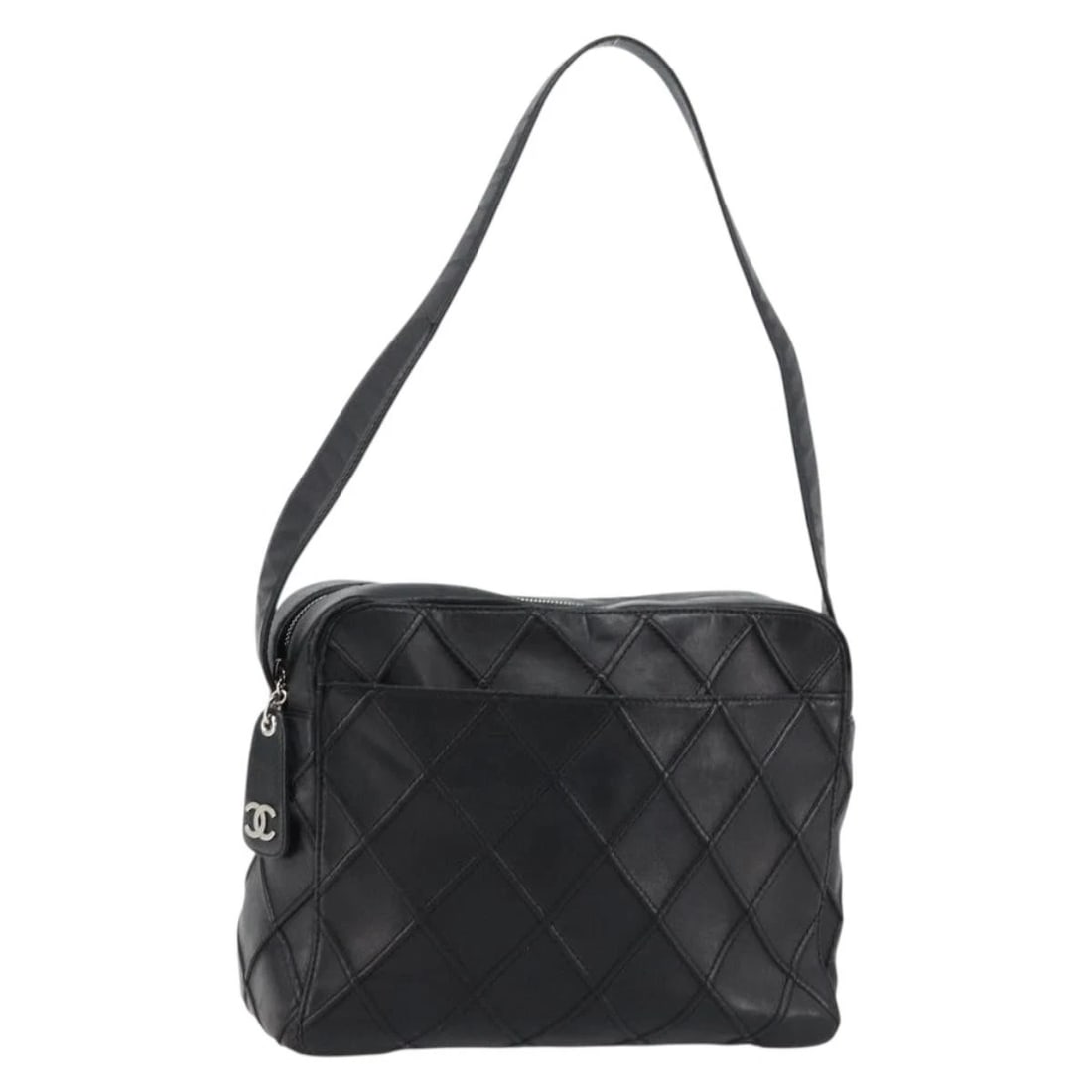 CHANEL BICOLORE SHOULDER BAG LEATHER BLACK SILVER: CHANEL Bicolore Shoulder Bag Leather Black Silver Brand: CHANEL Type/Style: Shoulder Bag Material: Leather Color: Black,Silver Size: Size(Inch)W9.4 x H7.1 x D3.9inch(Approx) Accessories: None