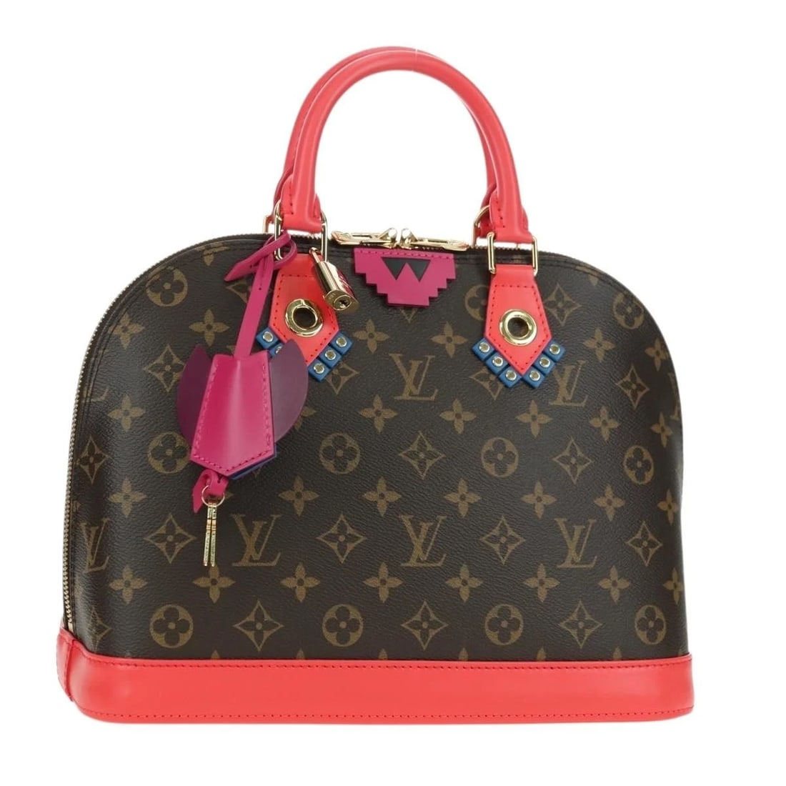 LOUIS VUITTON MONOGRAM TOTEM ALMA PM HAND BAG FLAMINGO: LOUIS VUITTON Monogram Totem Alma PM Hand Bag Flamingo Brand: LOUIS VUITTON Type/Style: Hand Bag Material: Monogram Canvas Color: Monogram/Flamingo Size: Size(Inch) W12.6 x H9.1 x D5.9inch(Approx) Han