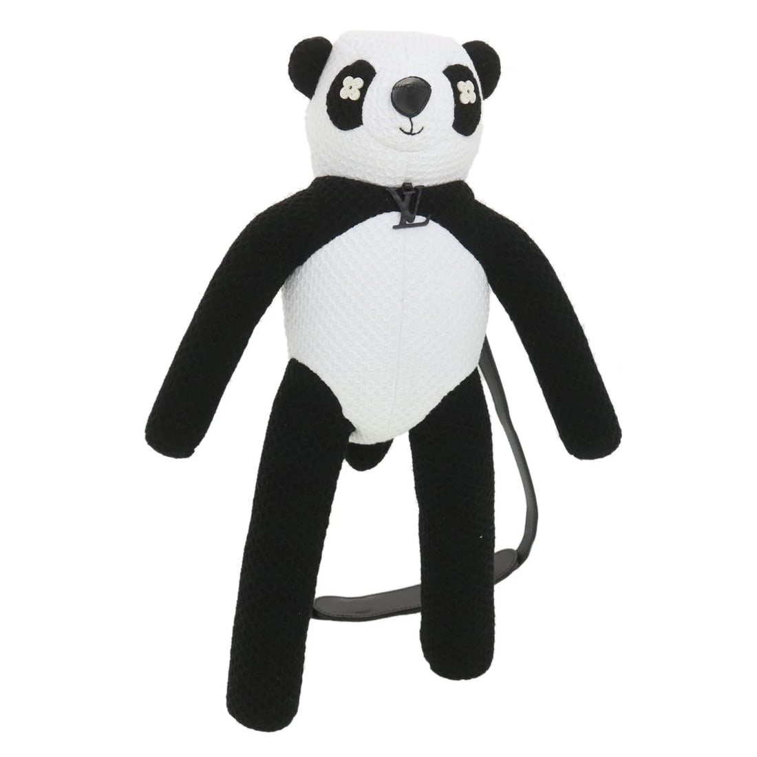 LOUIS VUITTON FRIEND PANDA BEAR SHOULDER BAG COTTON BLACK WHITE (1 of 7)