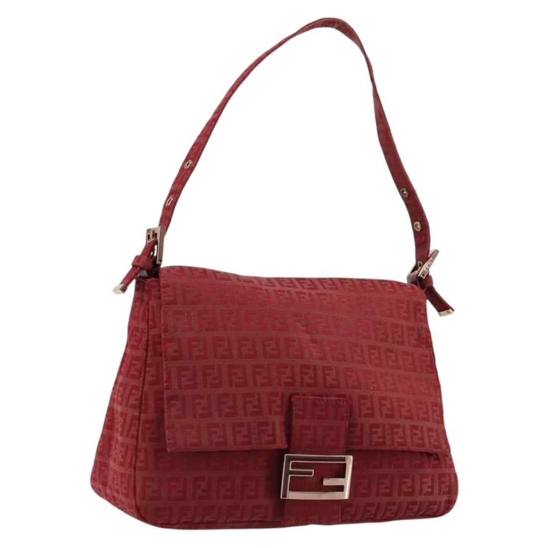 FENDI ZUHINO CANVAS MAMMA BAGUETTE SHOULDER BAG RED GOLD: FENDI Zuhino Canvas Mamma Baguette Shoulder Bag Red Gold Brand: FENDI Type/Style: Shoulder Bag Material: Zucchino Canvas Color: Red,Gold Size: Size(Inch)W11.0 x H7.1 x D3.9inch(Approx) Accessories