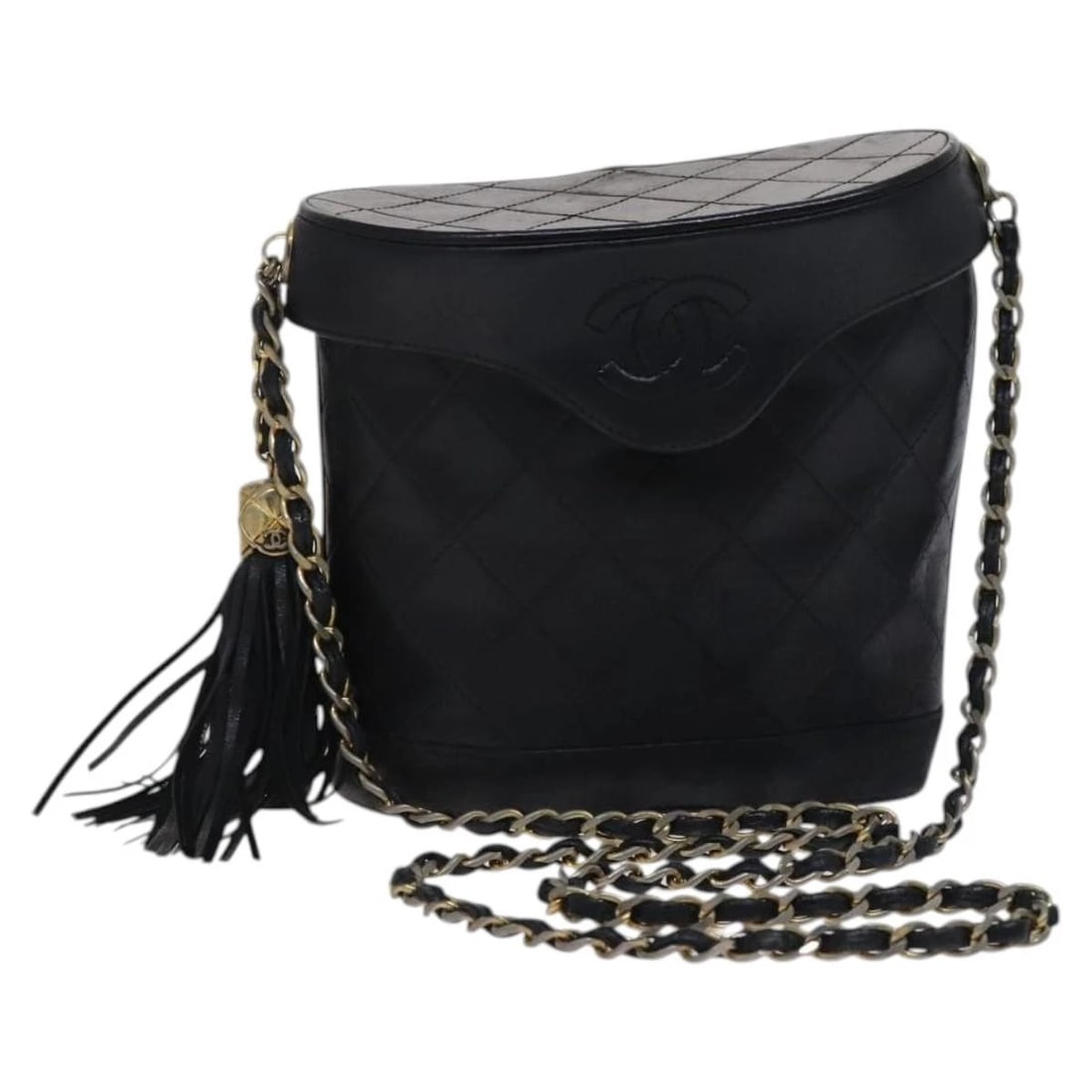 CHANEL MATELASSE CHAIN SHOULDER BAG LAMB SKIN BLACK: CHANEL Matelasse Chain Shoulder Bag Lamb Skin Black Brand: CHANEL Type/Style: Shoulder Bag Material: Lamb Skin Color: Black Size: Size(Inch) W6.7 x H5.9 x D2.0inch(Approx) Accessories: None