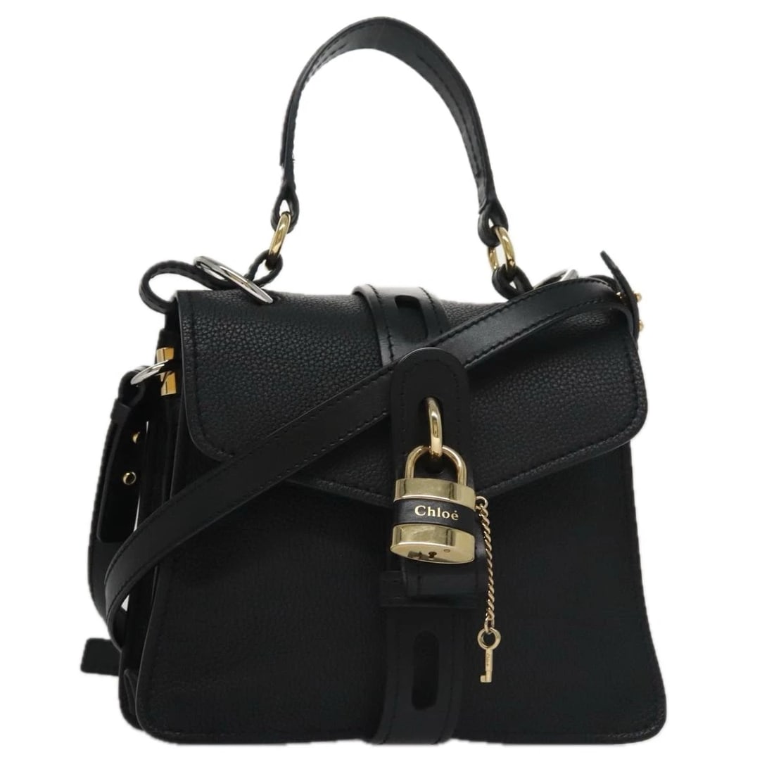 CHLOE SMALL DAY ABBEY HAND BAG LEATHER 2WAY BLACK: Chloe Small Day Abbey Hand Bag Leather 2way Black Brand: Chloe Type/Style: Hand Bag Material: Leather Color: Black Size: Size(Inch) W9.8 x H8.7 x D2.4inch(Approx) Accessories: None Accessories