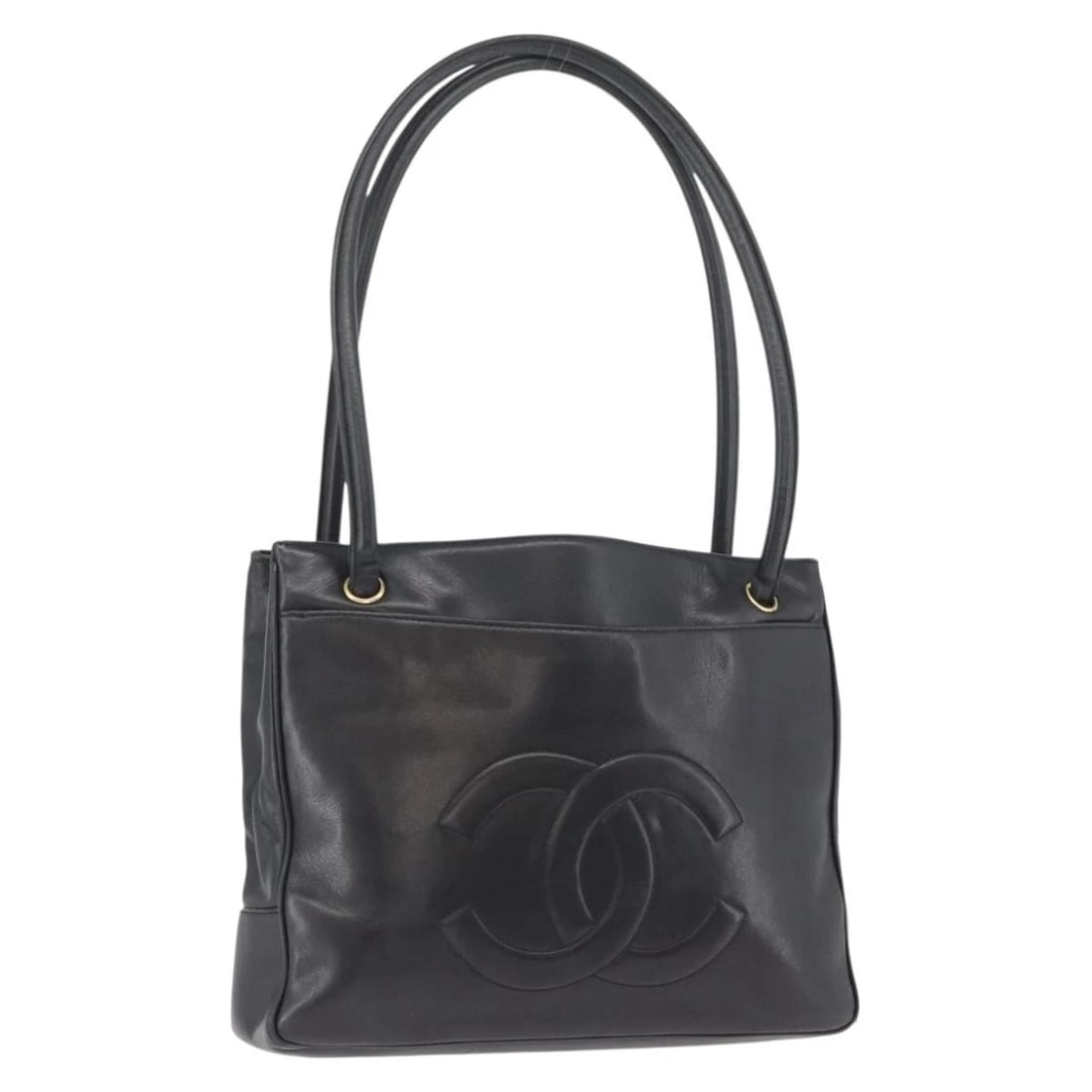 CHANEL TOTE BAG LEATHER BLACK GOLD: CHANEL Tote Bag Leather Black Gold Brand: CHANEL Type/Style: Tote Bag Material: Leather Color: Black,Gold Size: Size(Inch)W12.6 x H9.8 x D2.8inch(Approx) Handle Drop:11.0inch(Approx) Accessories: