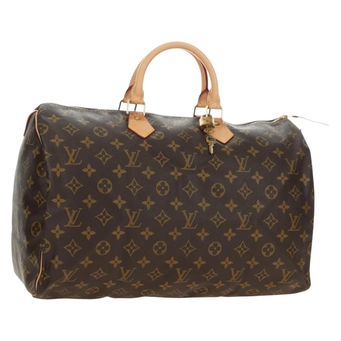 LOUIS VUITTON MONOGRAM SPEEDY 40 HAND BAG: LOUIS VUITTON Monogram Speedy 40 Hand Bag Brand: LOUIS VUITTON Type/Style: Hand Bag Material: Monogram Canvas Color: Monogram Size: Size(Inch)W15.7 x H9.8 x D7.5inch(Approx) Accessories: None