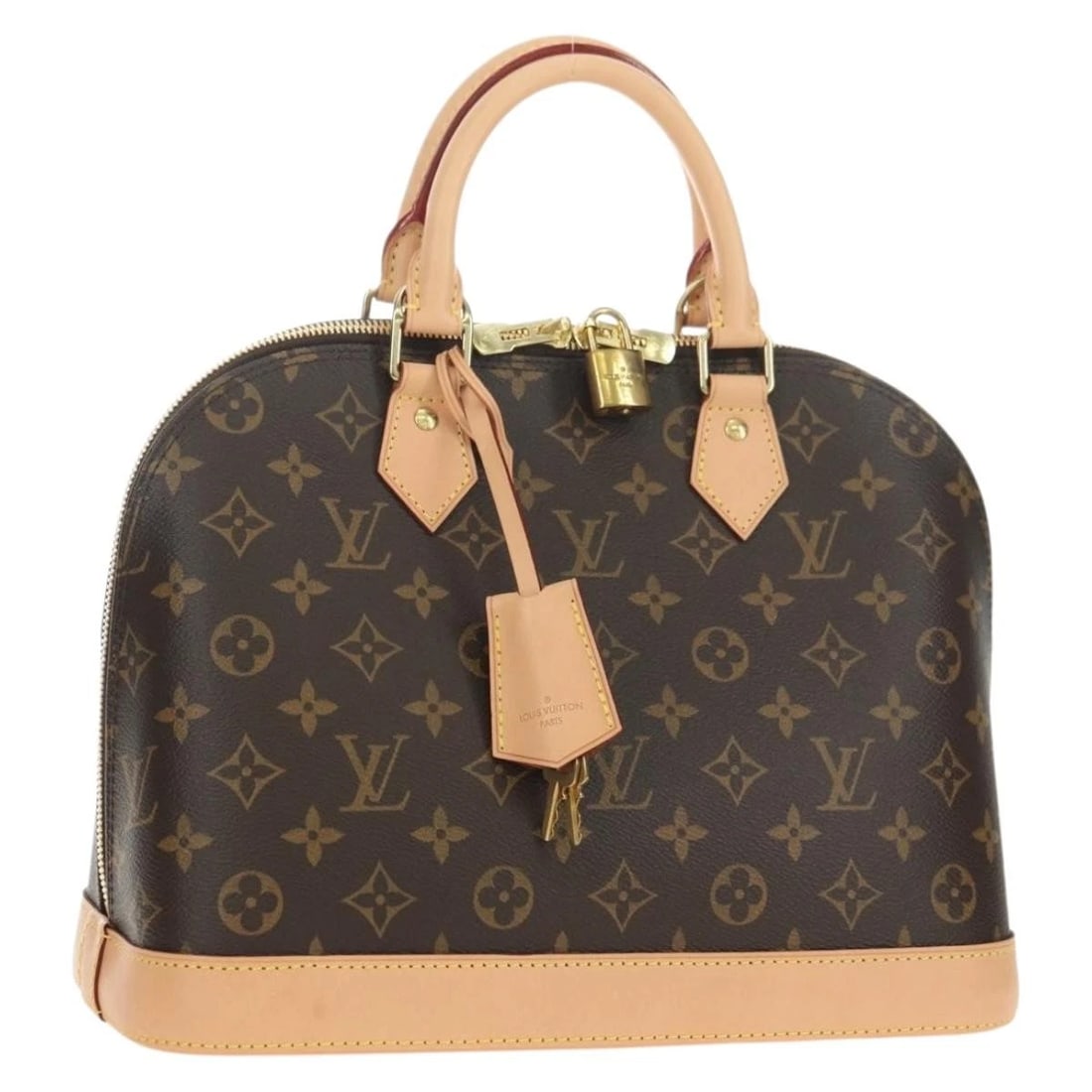 LOUIS VUITTON MONOGRAM ALMA PM HAND BAG: LOUIS VUITTON Monogram Alma PM Hand Bag Brand: LOUIS VUITTON Type/Style: Hand Bag Material: Monogram Canvas Color: Monogram Size: Size(Inch)W12.6 x H10.2 x D6.3inch(Approx) Handle Drop:3.9inch(Approx)