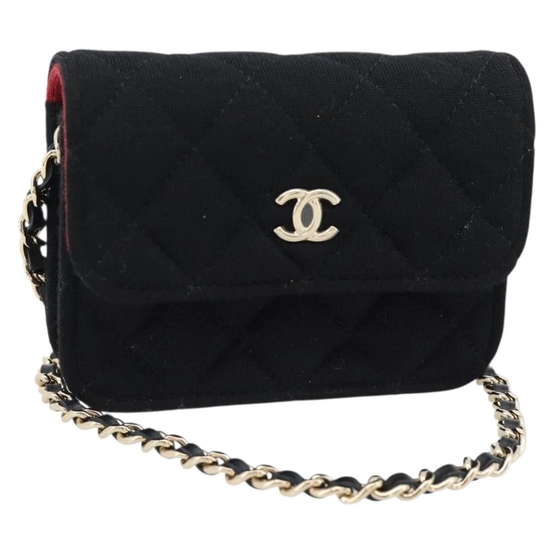 CHANEL CHAIN MINI MATELASSE 12 SHOULDER BAG COTTON BLACK GOLD: CHANEL Chain Mini Matelasse 12 Shoulder Bag Cotton Black Gold Brand: CHANEL Type/Style: Shoulder Bag Material: Cotton Color: Black/Gold Size: Size(Inch) W4.7 x H3.1 x D1.2inch(Approx) Accessories: