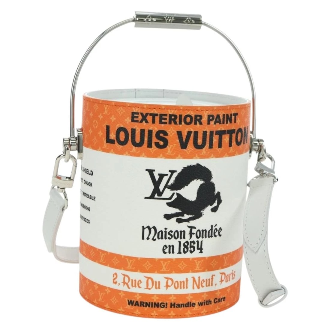 LOUIS VUITTON PAINTED CAN SHOULDER BAG PVC ORANGE: LOUIS VUITTON Painted Can Shoulder Bag PVC Orange Brand: LOUIS VUITTON Type/Style: Shoulder Bag Material: PVC Leather Color: Orange Size: Size(Inch)W5.3 x H6.7 x D5.3inch(Approx) Accessories: None