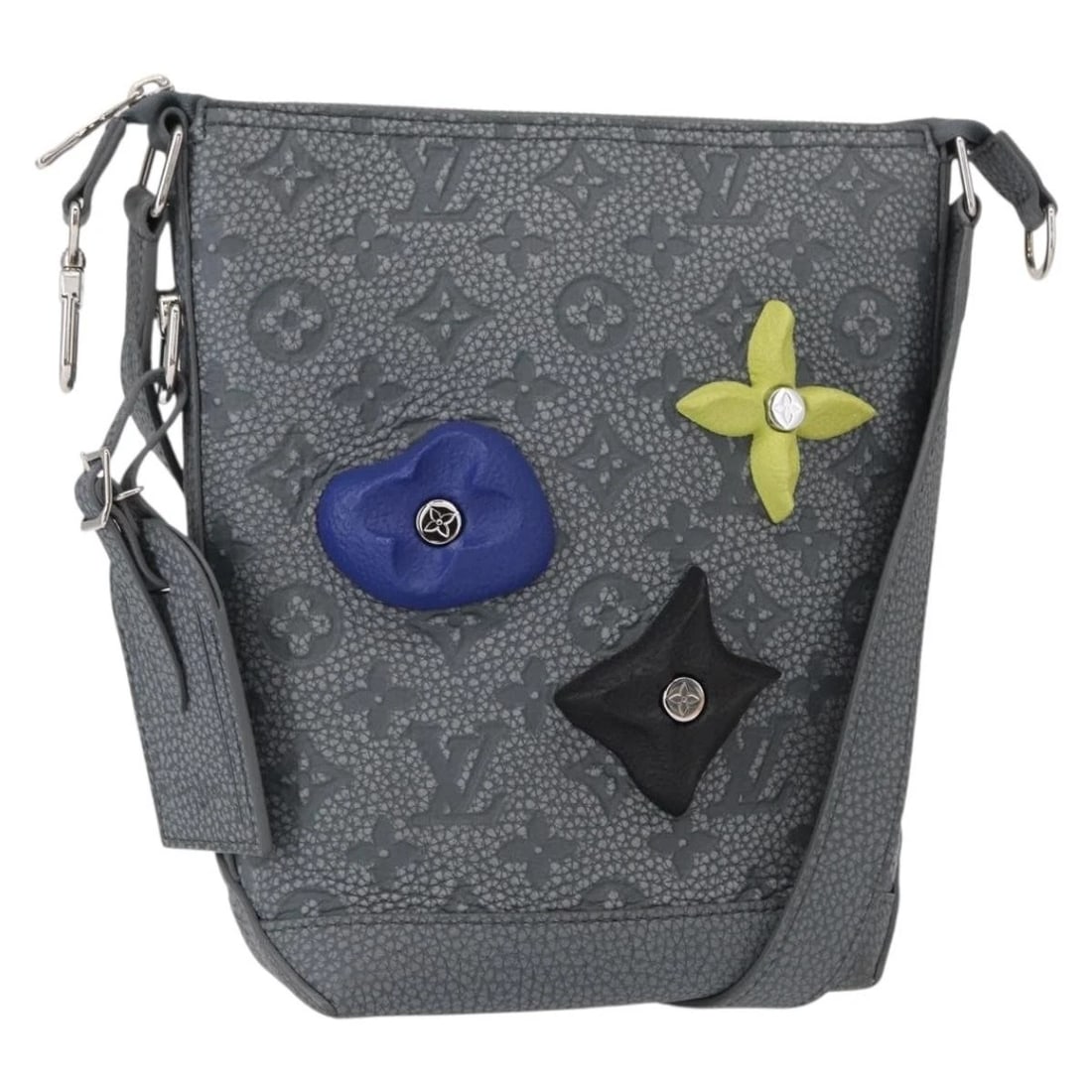 LOUIS VUITTON TAURILLON CLIMBING HOBO CRUISER PM BAG GRAY: LOUIS VUITTON Taurillon Climbing Hobo Cruiser PM Bag Gray Brand: LOUIS VUITTON Type/Style: Shoulder Bag Material: Monogram Canvas Color: Gray Size: Size(Inch)W7.5 x H9.4 x D3.1inch(Approx)