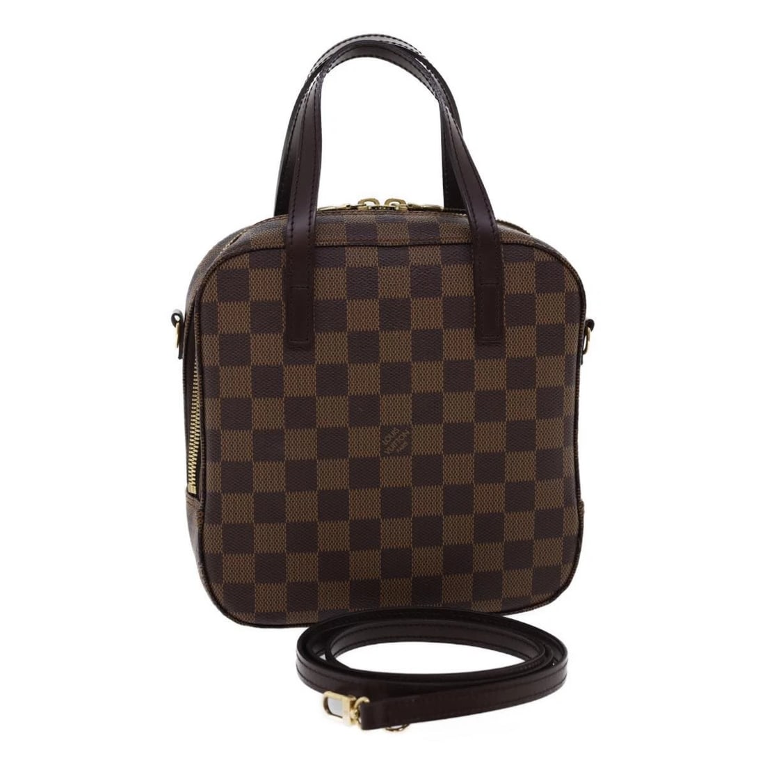 LOUIS VUITTON DAMIER EBENE SPONTINI HAND BAG SP ORDER: LOUIS VUITTON Damier Ebene Spontini Hand Bag SP Order Brand: LOUIS VUITTON Type/Style: Hand Bag Material: Damier Ebene Canvas Color: Damier Ebene Size: Size(Inch) W7.9 x H7.9 x D3.1inch(Approx) Ac