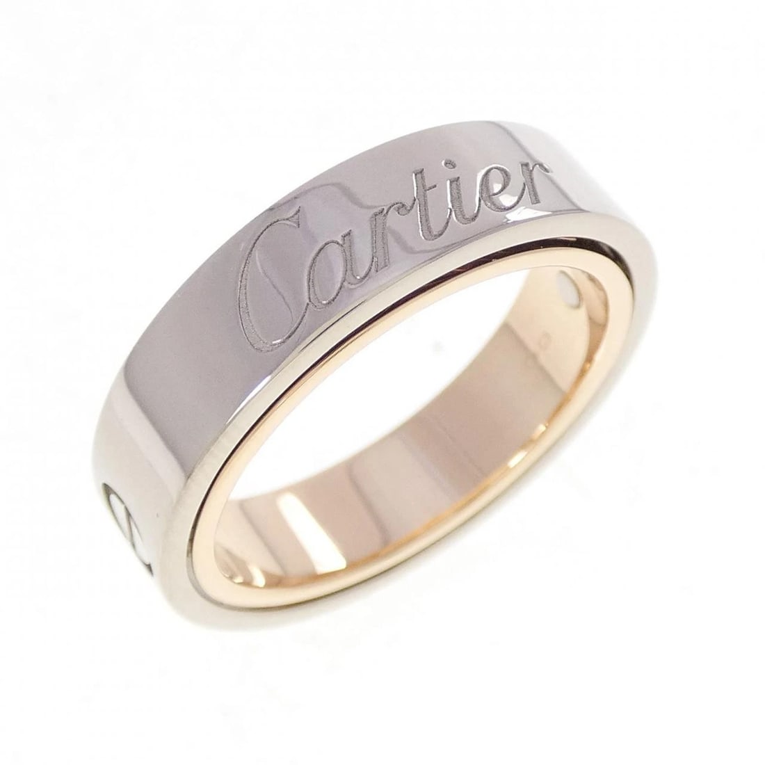 CARTIER LOVE SECRET RING: Cartier Love Secret Ring Brand: CARTIER Type/Style: Cartier Ring Material: 750 white gold/750 pink gold, Color: WG,PG Size: US 8 Accessories: None Accessories Notice: When purchasing pre-o