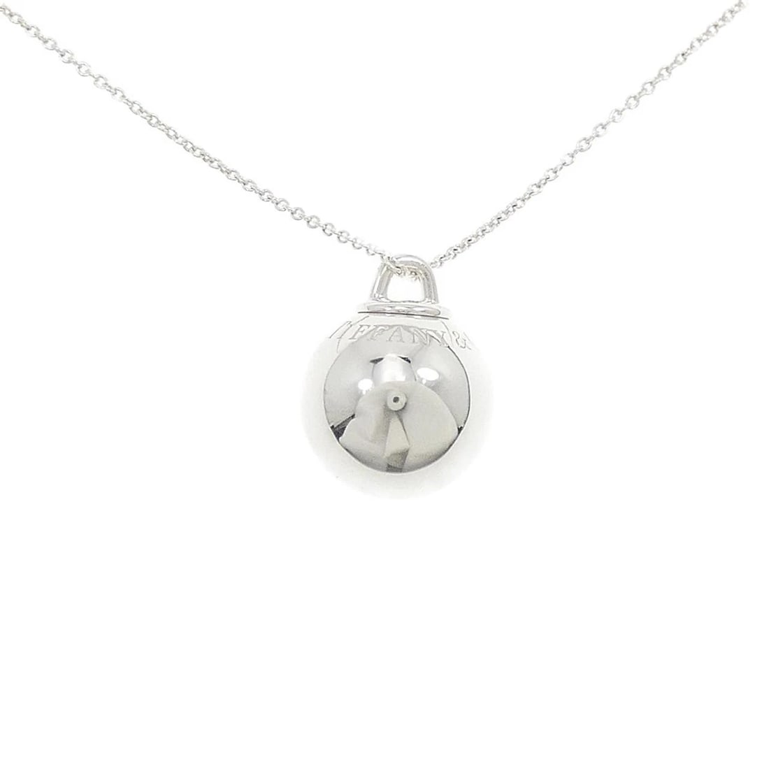 TIFFANY&CO. BALL NECKLACE: TIFFANY&Co. Ball Necklace Brand: TIFFANY&Co. Type/Style: TIFFANY&Co. Necklace Material: 925Silver, Color: Silver Size: Length 71-81cm Actual Size Pendant Length approx. x width approx.: 23.9mmx18.8mm