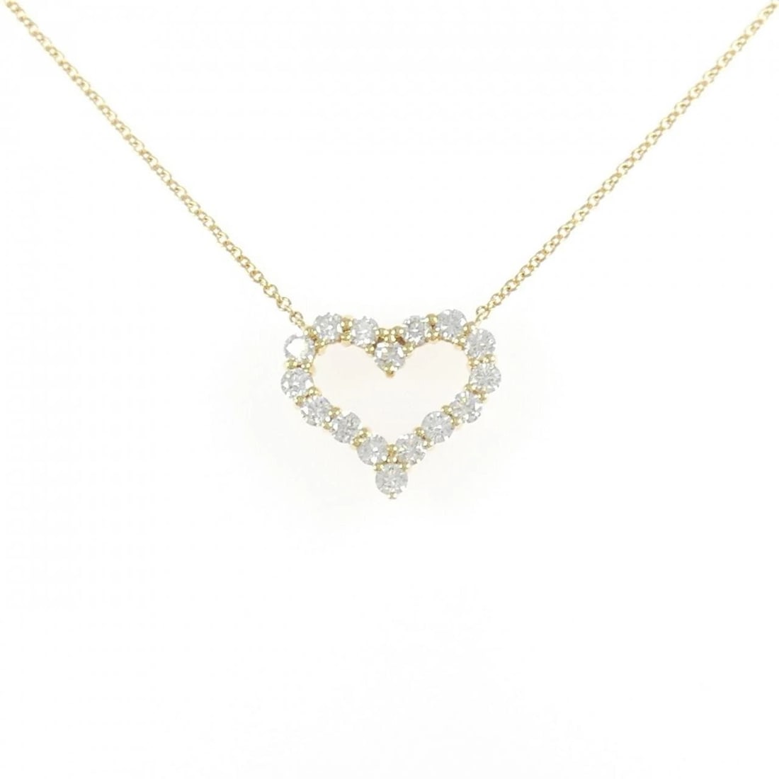 TIFFANY & CO. SENTIMENTAL HEART SMALL NECKLACE: TIFFANY & Co. Sentimental Heart Small Necklace Brand: TIFFANY&Co. Type/Style: TIFFANY&Co. Necklace Material: 750 yellow gold, Main Stone Natural Color: Yellow Gold Size: Length 41cm Actual Size