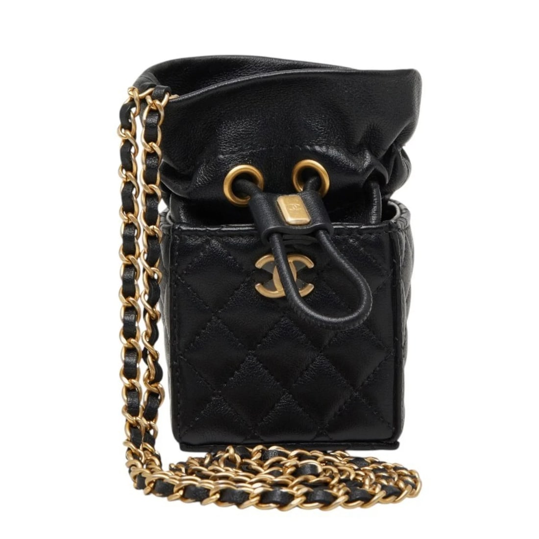 CHANEL MATELASSE COCO MARK MINI DRAWSTRING BAG