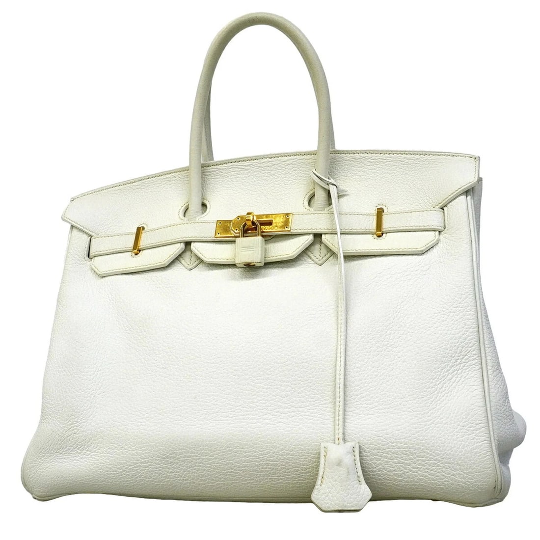 HERMES BIRKIN 35 TOGO WHITE HANDBAG: Hermes Birkin 35 Togo White Handbag Brand: Hermes Type/Style: Handbag Material: Togo leather Color: White Size: (HxWxD) 27cm x 34.5cm x 18cm / 10.62'' x 13.58'' x 7.08'' Accessories: None