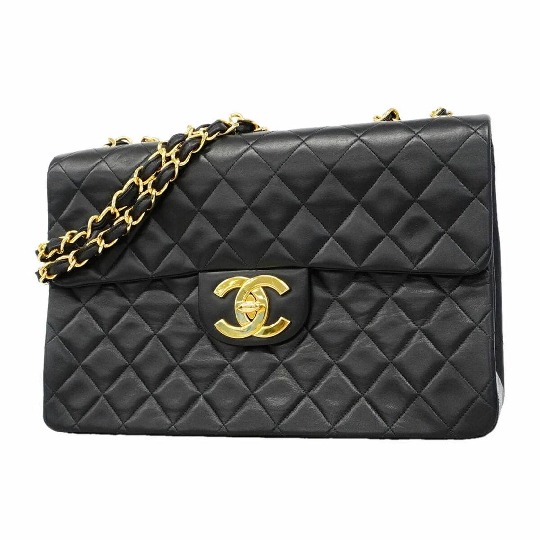 CHANEL SHOULDER BAG LARGE MATELASSE CHAIN LAMBSKIN (1 of 3)