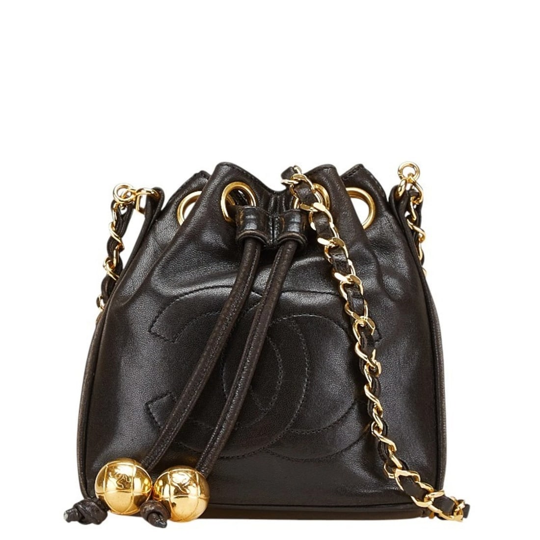 CHANEL COCO MARK CHAIN SHOULDER BAG IN BLACK (1 of 6)