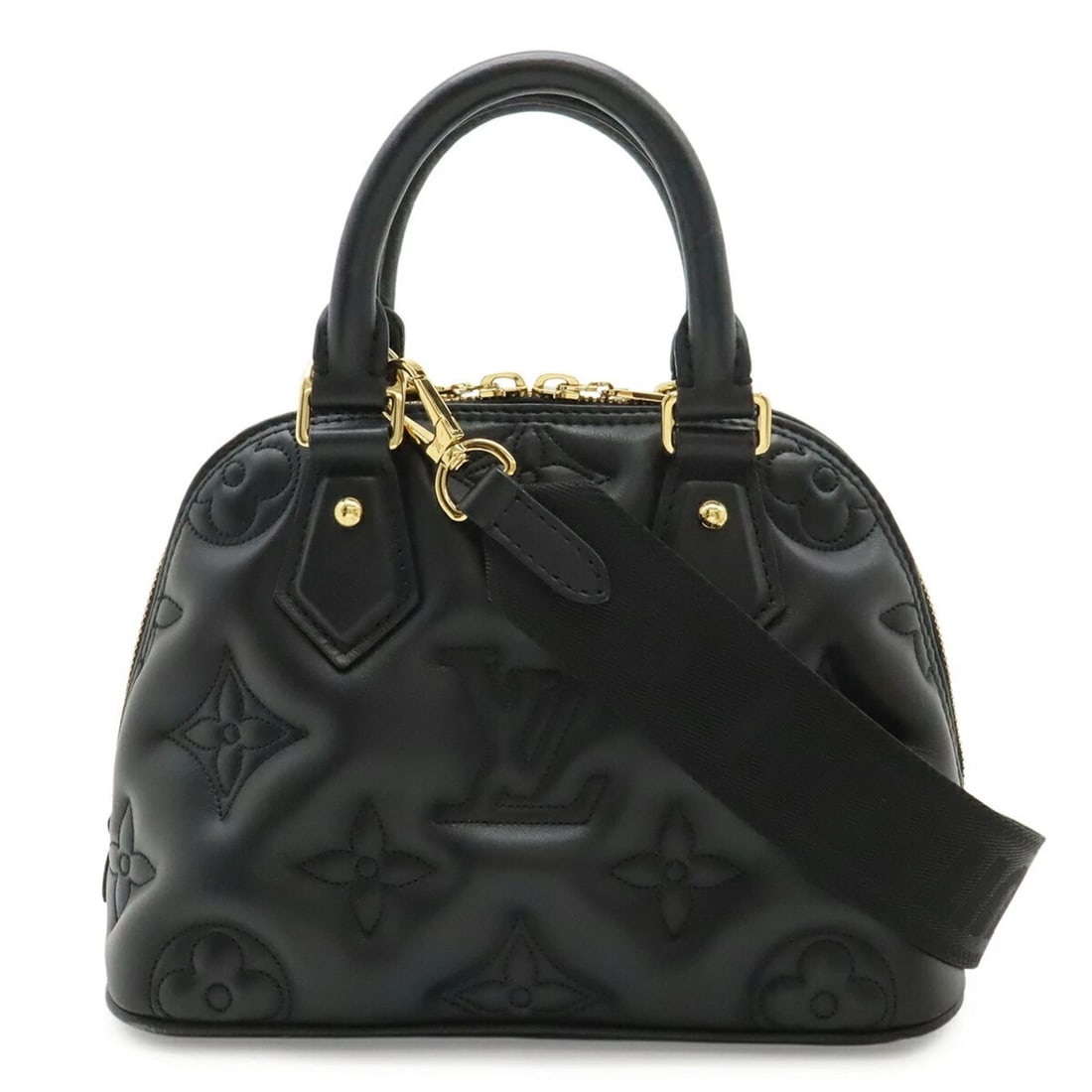 LOUIS VUITTON BUBBLEGRAM ALMA SOFT BB HANDBAG: LOUIS VUITTON Bubblegram Alma Soft BB Handbag Brand: Louis Vuitton Type/Style: Handbag, Shoulder bag Material: Quilting Color: Black, Noir, White Size: (HxWxD) 16.5cm x 22.5cm x 11cm / 6.49'' x 8.85''
