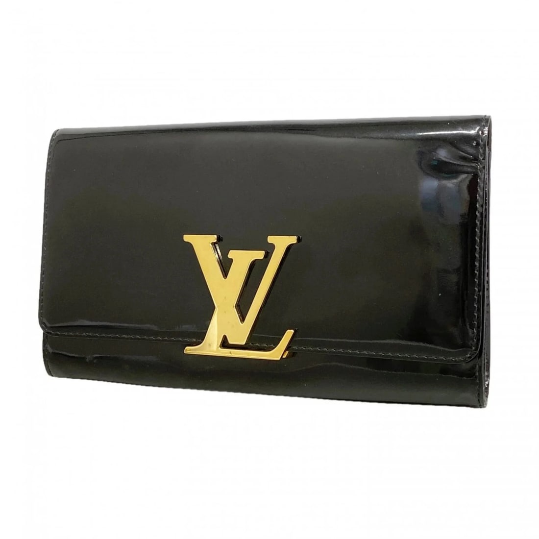 LOUIS VUITTON POCHETTE LOUISE EW CLUTCH BAG: Louis Vuitton Pochette Louise EW Clutch Bag Brand: Louis Vuitton Type/Style: Clutch bag Material: None Color: Black Size: (HxWxD) 14.5cm x 25cm x 3.5cm / 5.7'' x 9.84'' x 1.37'' Accessories: None