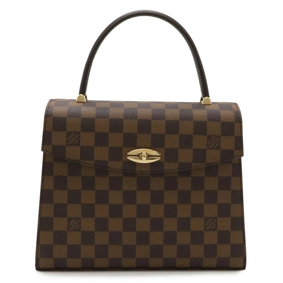 LOUIS VUITTON DAMIER MALESHERBES HANDBAG: LOUIS VUITTON Damier Malesherbes Handbag Brand: Louis Vuitton Type/Style: Handbag Material: PVC Color: Brown, Damier Canvas, Galle Size: (HxWxD) 21cm x 26cm x 6.5cm / 8.26'' x 10.23'' x 2.55'' Acc