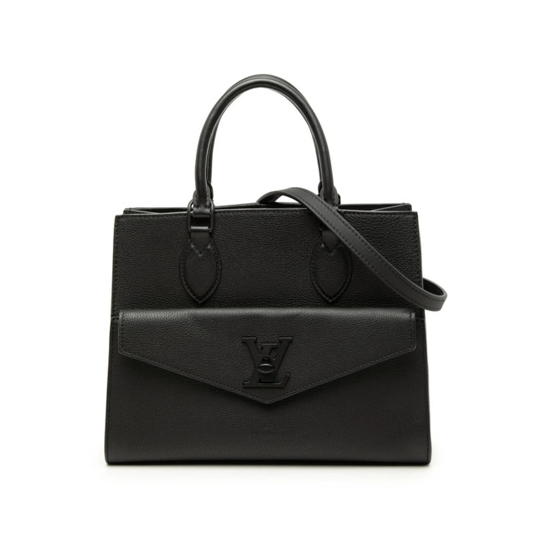 LOUIS VUITTON LOCKME TOTE PM HANDBAG SHOULDER BAG: Louis Vuitton Lockme Tote PM Handbag Shoulder Bag Brand: Louis Vuitton Type/Style: Handbag Material: Leather Color: Black, Noir Size: (HxWxD) 20cm x 27.5cm x 12cm / 7.87'' x 10.82'' x 4.72'' Acces