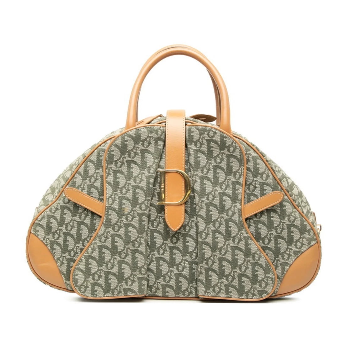 CHRISTIAN DIOR DIOR TROTTER DOUBLE SADDLE BAG JACQUARD HANDBAG (1 of 3)