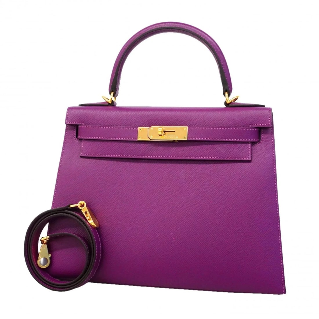 HERMES KELLY 28 HANDBAG VEAU EPSOM LEATHER: Hermes Kelly 28 Handbag, Veau Epsom Leather Brand: Hermes Type/Style: Handbag Material: Epsom leather Color: Anemone Size: (HxWxD) 21cm x 29cm x 11.5cm / 8.26'' x 11.41'' x 4.52'' Accessories: Non