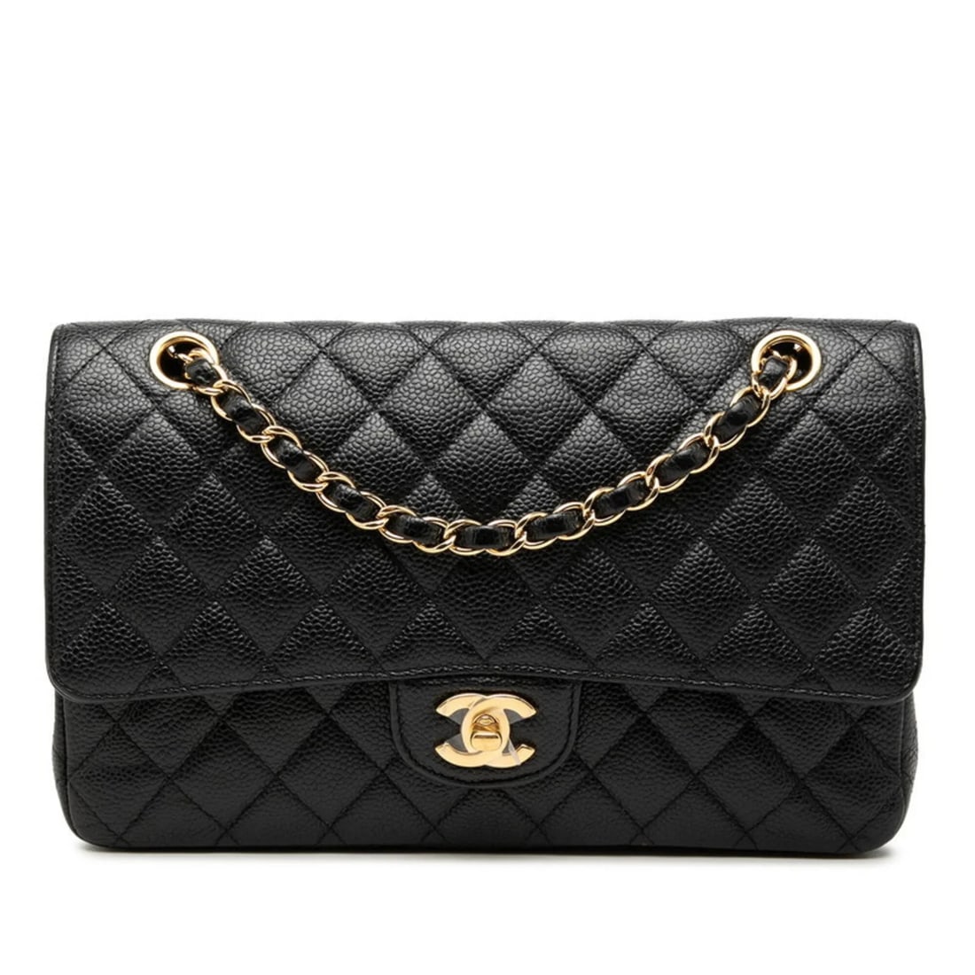 CHANEL COCO MARK MATELASSE 25 SHOULDER BAG: Chanel Coco Mark Matelasse 25 Shoulder Bag Brand: Chanel Type/Style: Shoulder bag Material: Grained Calfskin Color: Black Size: (HxWxD) 16.5cm x 26cm x 7cm / 6.49'' x 10.23'' x 2.75'' Accessories:
