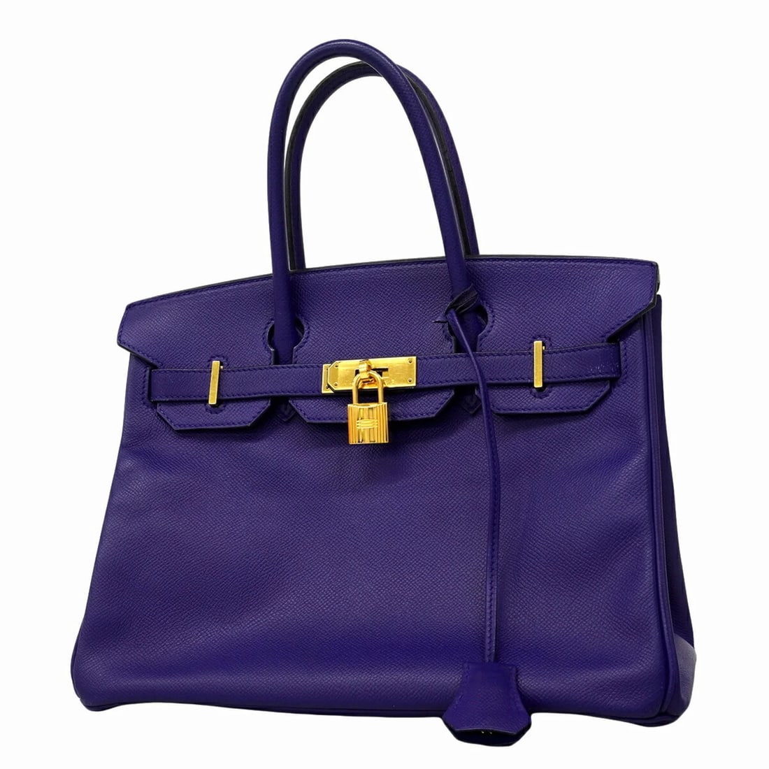 HERMES BIRKIN 30 HANDBAG VEAU EPSOM LEATHER: Hermes Birkin 30 handbag, Veau Epsom leather Brand: Hermes Type/Style: Handbag Material: Epsom leather Color: Blue Electric Size: (HxWxD) 24cm x 30cm x 16cm / 9.44'' x 11.81'' x 6.29'' Accessories