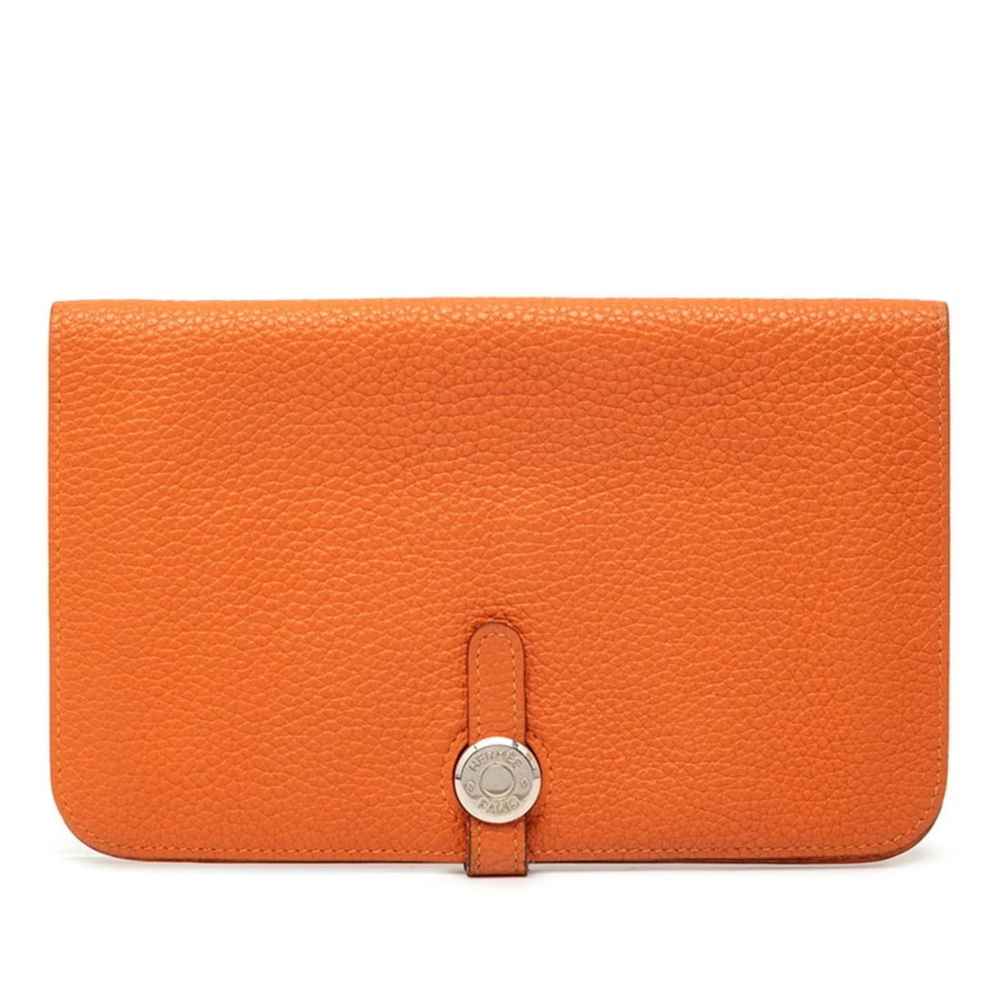 HERMES DOGON GM LONG WALLET ORANGE TOGO: Hermes Dogon GM Long Wallet Orange Togo Brand: Hermes Type/Style: Long wallet (bi-fold) Material: Togo leather Color: Orange Size: (HxWxD) 12cm x 20cm x 1cm / 4.72'' x 7.87'' x 0.39'' Accessories: