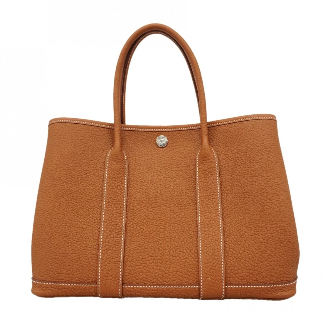 HERMES GARDEN TPM TOTE BAG NEGONDA GOLD: Hermes Garden TPM Tote Bag, Negonda Gold Brand: Hermes Type/Style: Tote bag Material: Negonda leather Color: Gold Size: (HxWxD) 21cm x 30cm x 14cm / 8.26'' x 11.81'' x 5.51'' Accessories: None