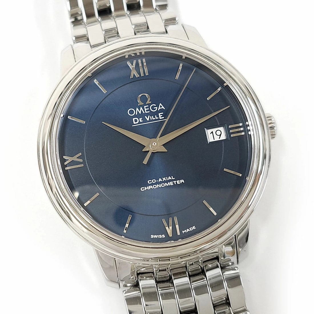 OMEGA DEVILLE PRESTIGE AUTOMATIC BLUE WATCH - 3