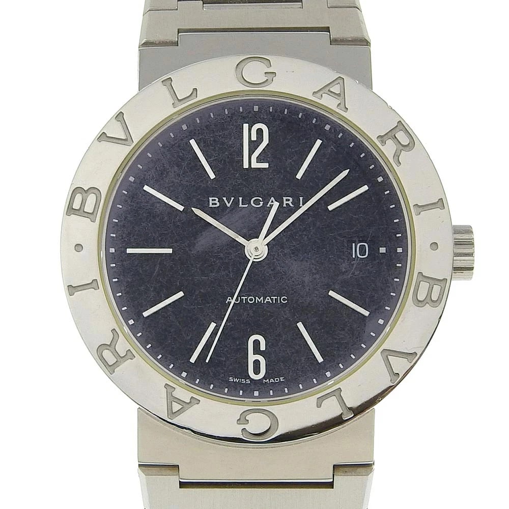 BVLGARI WATCH AUTOMATIC WINDING WATCH: BVLGARI Watch Automatic Winding Watch Brand: BVLGARI Type/Style: Wristwatch Material: stainless steel Color: Dial Color black Size: Case: Approximately H45mm x W38mm Case thickness: approx. 9.5mm