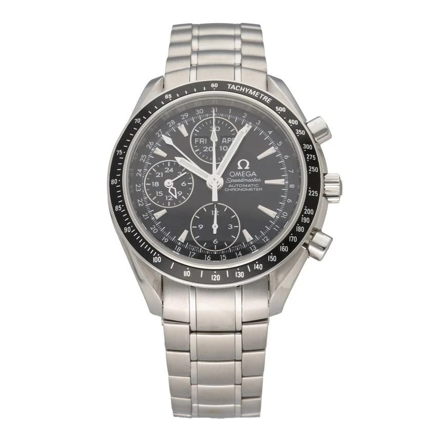 OMEGA SPEEDMASTER DAY DATE AUTOMATIC WRIST WATCH: OMEGA Speedmaster Day Date Automatic Wrist Watch Brand: OMEGA Type/Style: Wristwatch Material: Case material: stainless steel Belt material: stainless steel Color: Dial Color Black Size: Case