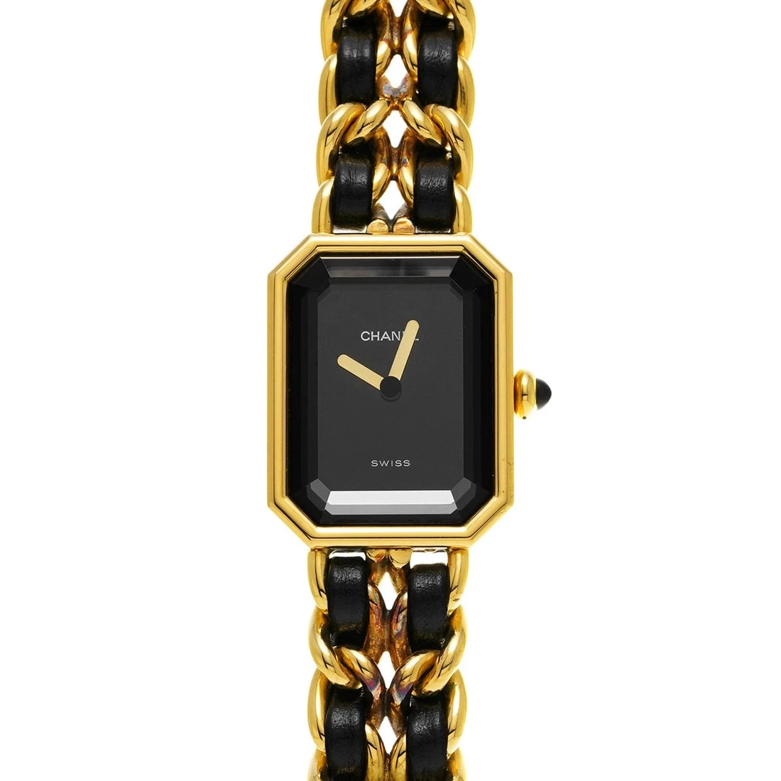 CHANEL PREMIERE WRIST WATCH: CHANEL Premiere Wrist Watch Brand: CHANEL Type/Style: Wristwatch Material: [Case] Yellow gold plated [Bezel] Yellow gold plated Color: Dial Color Black Size: Case length/approx. 26mm width/approx. 20m