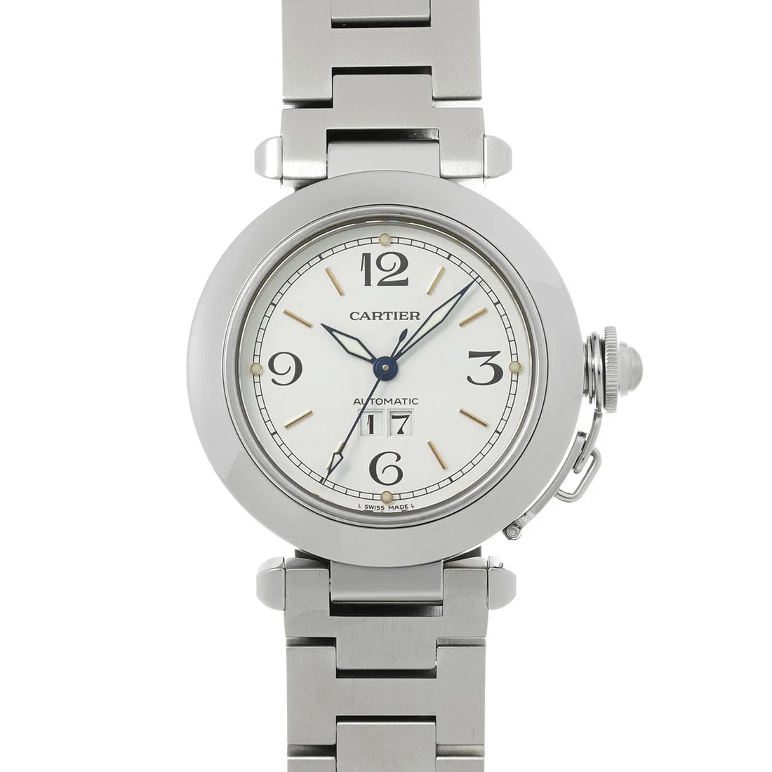 CARTIER PASHA WHITE UNISEX WATCH: Cartier Pasha White Unisex Watch Brand: Cartier Type/Style: Wristwatch Material: Case length/approx. 35mm width/approx. 35mm Thickness/approx. 10mm Color: Dial Color White Size: [Case] Stainless steel