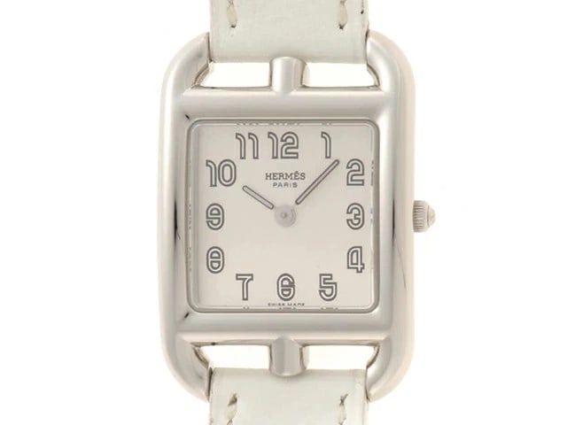 HERMES WATCH CAPE COD W TOUR WRIST WATCH: HERMES watch cape cod W tour Wrist Watch Brand: HERMES Type/Style: Wristwatch Material: stainless steel Color: Dial Color Color White x Silver Dial Size: Case: Approx. 23mm x 39mm Arm circumference: a