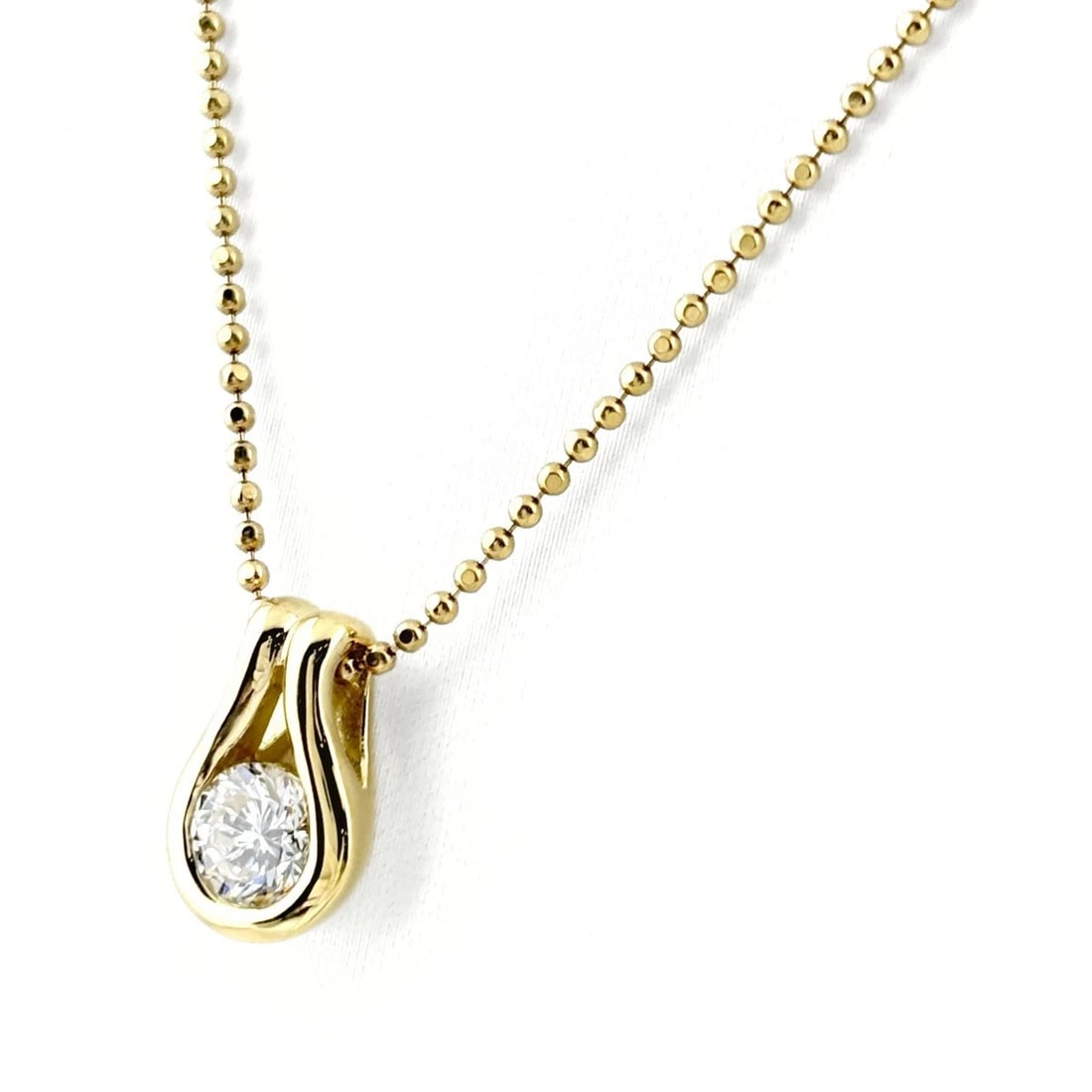 DIAMOND DESIGN YELLOWGOLD PENDANT NECKLACE 18K 750: Diamond design YellowGold Pendant Necklace 18K 750 Brand: Unbranded Type/Style: Necklace Material: 18K 750 YG, Main Stone Natural Color: Yellow Size: Chain / code 45cm(17.7") Chain width 1.1mm(0.0")