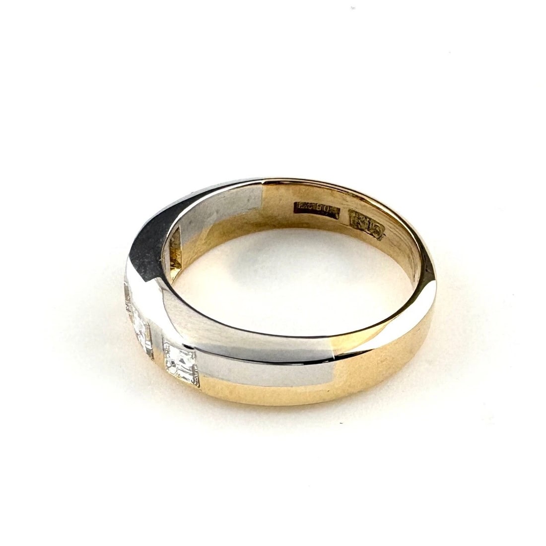 MELEE DIAMOND DESIGN RING YELLOWGOLD PLATINUM (1 of 3)