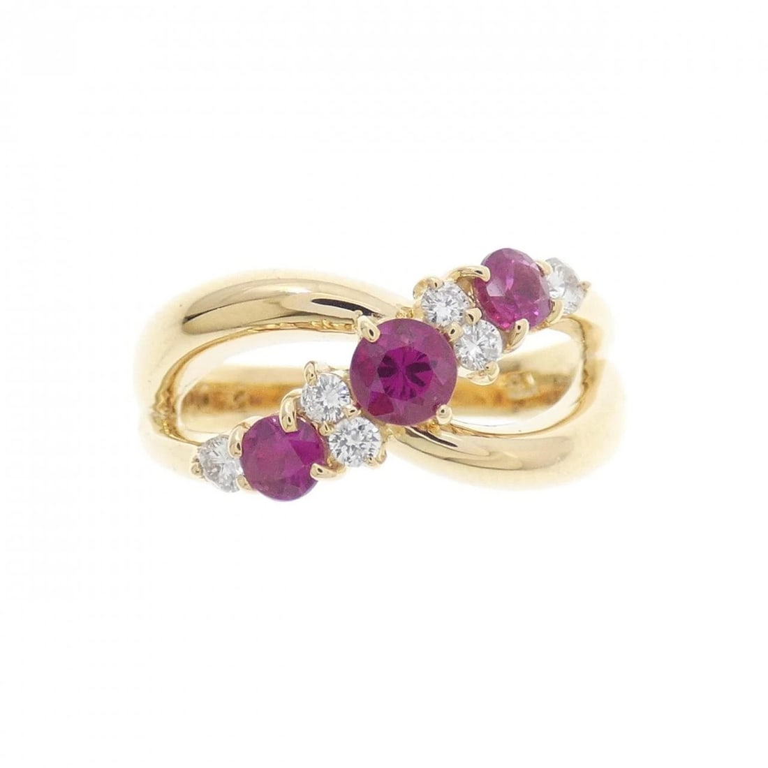 K18YG RUBY RING - 2