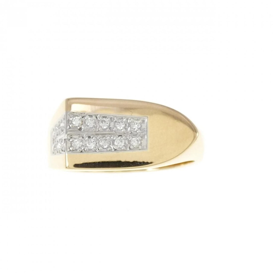 K18YG/PT DIAMOND RING - 2