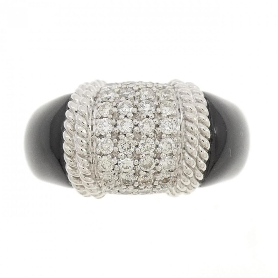 K18WG ONYX RING - 2