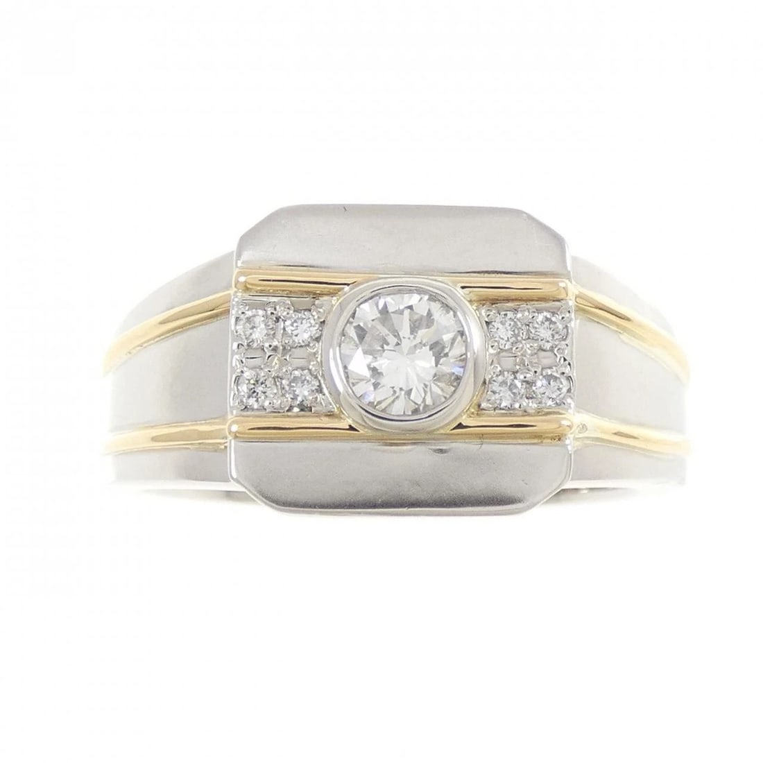 PT900/K18YG DIAMOND RING (1 of 3)