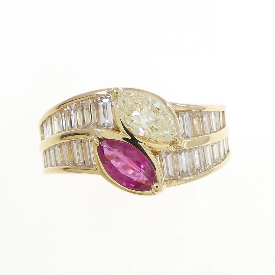 K18YG RUBY RING - 2