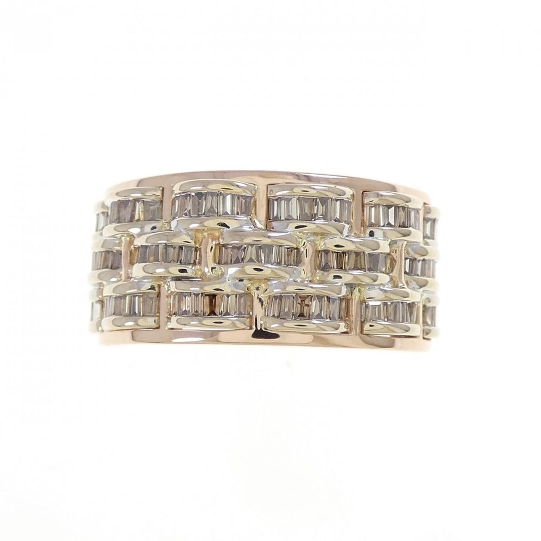 K18PG/K18WG DIAMOND RING: K18PG/K18WG Diamond Ring Brand: Unbranded Type/Style: Diamond Ring Material: K18PG/K18WG, Color: Pg,WG Size: US 8 1/4 Accessories: None Accessories Notice: When purchasing pre-owned goods, please